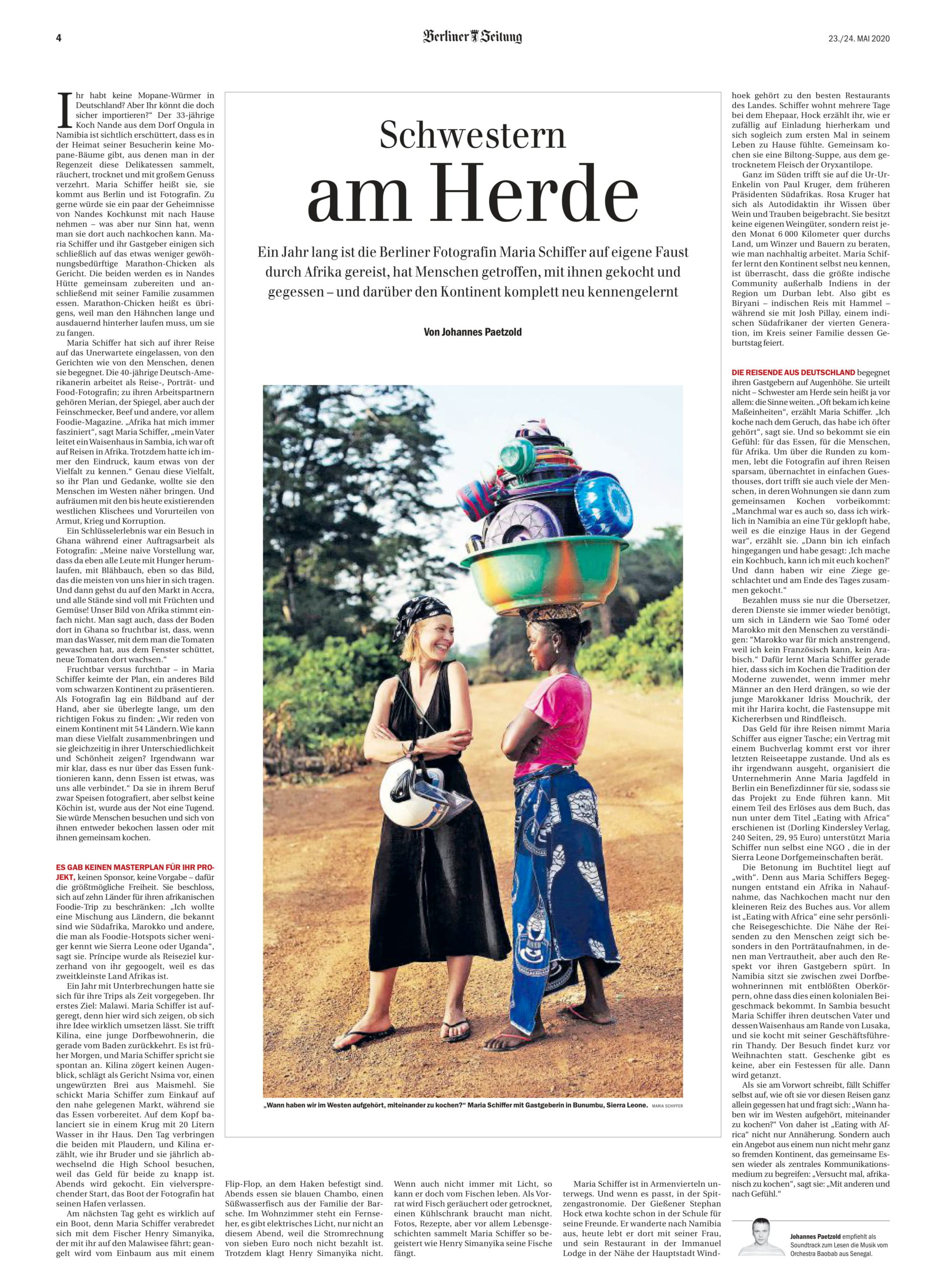 Eating with Africa, Autorin Maria Schiffer, Berliner Zeitung